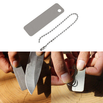 

Outdoor Mini Camping Whet Stone Sharpener Keychain Fishing Hook Nail File