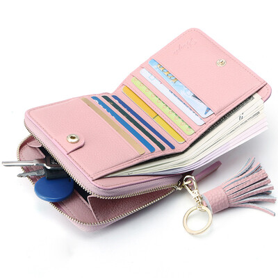 

Steele / STIYA Women's Wallets New Dinner Handbag Key Holder Short Leather Wallet Women's Card Pack Small Purse 86S3051004 Pink