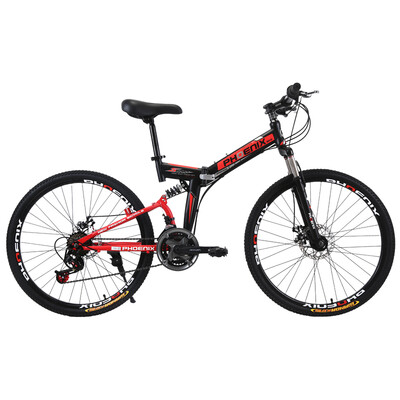 

Phenix Bicycle 24 speed dual shock-absorbing 26 inches folding mountain bike dual disc bike variable speed adult men&women