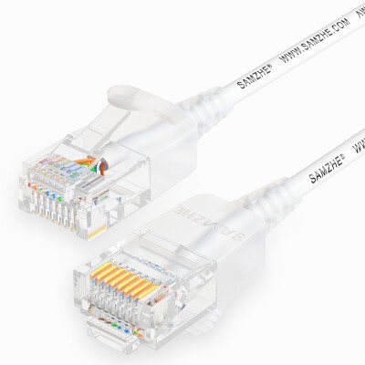 

Shanze (SAMZHE) SZB-3080 супер шесть типов тонкого диаметра CAT6A высокочистая бескислородная медная сетевая перемычка 8-жильная витая пара высокоскоростной ультра-6 типа RJ45 сетевой кабель 8 метров белый