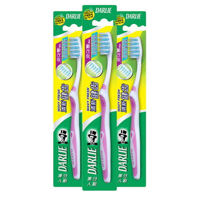 

black (DARLIE) fresh teeth toothbrush × 3 (discount equipment)