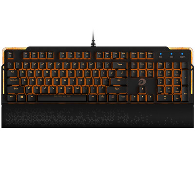 

Darle (dare-u) EK815 104 клавиша оранжевая подсветка полная кнопка без спешки поток игра механическая клавиатура черный зеленая ось