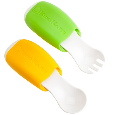 

Small Kidak KIDOKARE children&39s tableware spoon fork baby fork fork spoon baby spoon fork suit suit yellow fresh green KK-04