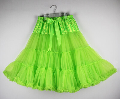 

B & N женщина 63см один слой Long Petticoat Тюль Pettiskirt Юбка туту Рокабилли
