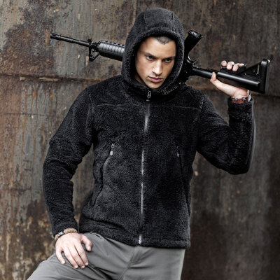 

FREE SOLDIER outdoor tactical sweatshirt with fleece outheat-preserving outerwearcampinghiking jacket