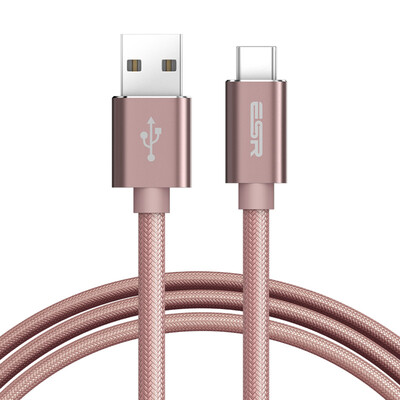 

ESR Type-C USB20 Charging&Data Transfer Cable for Huawei P9Honor V8Xiaomi 5SLeEcoMeizu Pro5 Rose Gold
