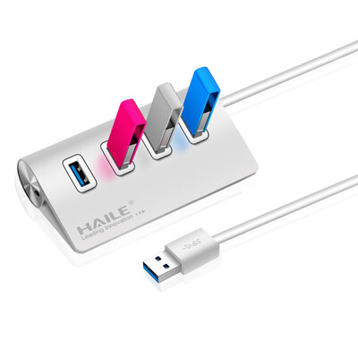 

HAILE Haile HU-10 bevel 4 USB30HUB hub desktop computer apple&other ordinary notebook general divider 80cm silver