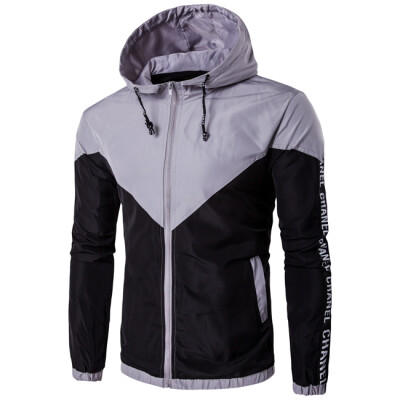 

Men Leisure Color Splicing Sport Hoodie Coats