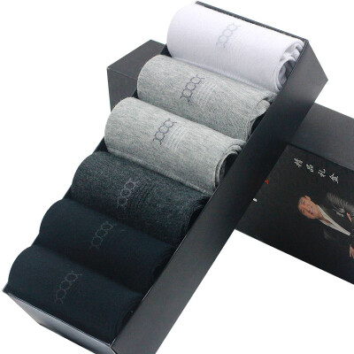 

Langsha socks cotton socks in the tube men&39s casual business socks 6 pairs of fine gift box black 2 deep hemp 1 light Ma 2 white 1