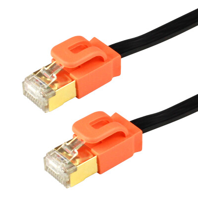 

PowerSync) CAT7-GFIMG14 seven types of cable 1 meter Gigabit flat cable shield gold-plated copper cable lemon yellow