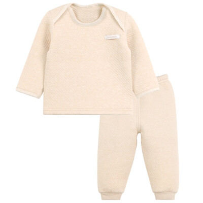 

Xin Song baby color cotton warm letter envelope suit neonatal autumn and winter warm color cotton underwear shirt pants suit shallow card its D071D80