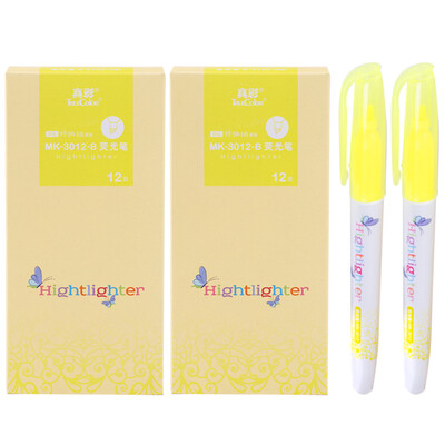 

True color Truecolor MK-3012-B fresh highlighter yellow 12 pcs box 2 boxes