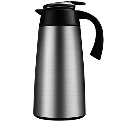 

Vientiane (WANXIANG) T18 2000ML домашняя мода портативная бутылка для воды нержавеющая сталь большая емкость термоса колба с ручкой изоляция чайник металлический серый