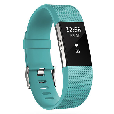 

Fitbit Charge 2 Smart Fashion Heart Rate Hand Ring Heart Rate Real-time Monitoring Automatic Sleep Recording Caller ID VO2Max Measurement Blue Cyan Large