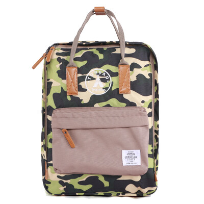 

Pathfinder TOREAD outdoor men and women models universal 15 liters travel backpack sports casual shoulder bag computer bag ZEBF80839 green camouflage / white card its