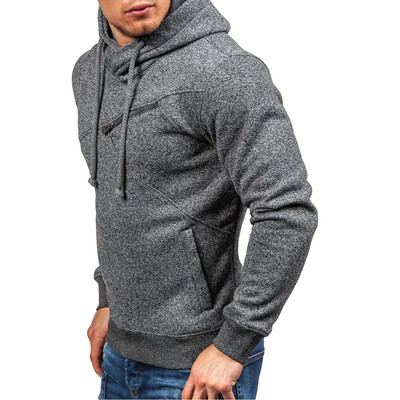 

Winter Men Casual Pullover Hoodie Cotton Sweatshirt Fleece