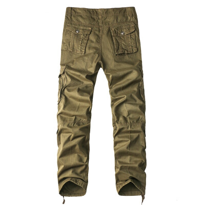 

Men Autumn and Winter Multi-pocket Overalls Straight Trousers Sport Uniform Trousers