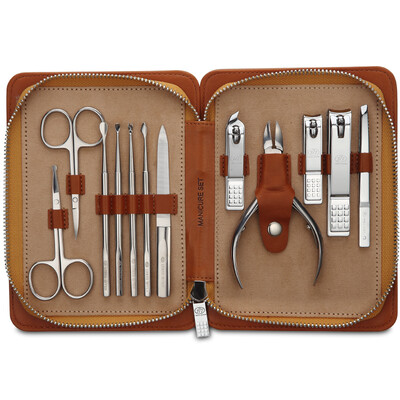 

Jingdong Supermarket 777 Nail Knife Set Nail Clamp Clamp Repair Beauty Beauty Set 12pcs Set NTS-3006 Teak Brown Import
