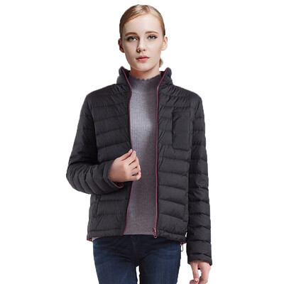 

Pierre cardin pierre cardin 23C3610 female models collar fashion double-sided wear short section Slim autumn feather suitcase dark black L 170