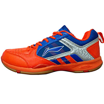 

Li Ning LI-NING Badminton Shoes Women&39s Sports Shoes Orange Blue Silver AYZK006-1 36
