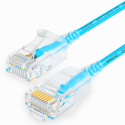 

Shanze (SAMZHE) SZL-9020 супер шесть типов тонкого диаметра CAT6A высокочистая бескислородная медная сетевая перемычка 8-жильная витая пара высокоскоростной ультра-6 типа RJ45 сетевой кабель 2 м синий