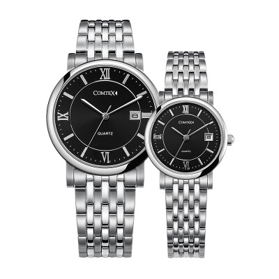 

COMTEX Brand Couple Watches Men Women Watch Dress Lovers Quartz Wristwatch