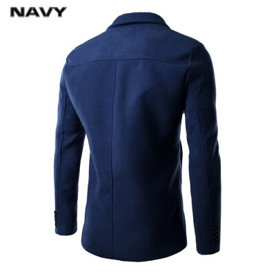 

Winter Windbreaker Men Casual Double breasted Woolen Coat