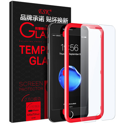 

ESK iPhone8 / 7 / 6S / 6 закаленная пленка Apple 8/7 / 6s / 6 стеклянная пленка для мобильного телефона с высокой разрешающей способностью для экрана (артефакт для подарочной пленки) -JM127