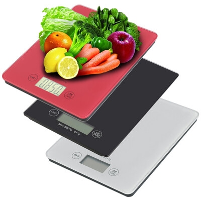 

5KG / 1G NEW цифровой ЖК-дисплей Кухонные весы Закаленное стекло Сенсорные кнопки