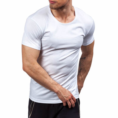 

Cotton Men Short Sleeve Bottoming T-Shirt