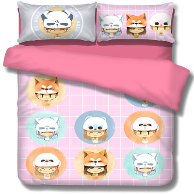 

Ying Xin home textiles washed cotton four sets of simple cotton striped lattice bed sheets quilt bed four sets of apply 15 18 m bed pink in the grid