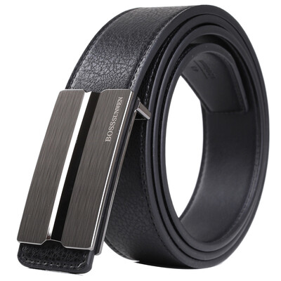 

Bose Slim BOSSsunwen Мужские пояса Бизнес Повседневная пряжка Пряжка Пояс Гладкая кнопка Мужские брюки Мода Ремень Подарочный набор S76-256833A1D Черный