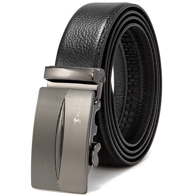 

PLOVER Men's Belt Men Business Casual Leather Leather Belt Automatic Belt P16203M018J Black