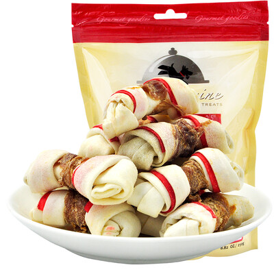 

Pet Cuisine Pet Dog Snack Duck Meat Bone (Two Colors / Small 2.5) 250g