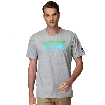 

THE FIRST OUTDOOR T-shirt sweat breathable leisure outdoor short-sleeved T-shirt 611623 male flower gray M code
