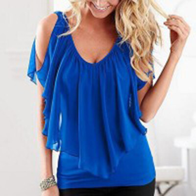 

Women 's Sexy V neck short sleeve T - shirt