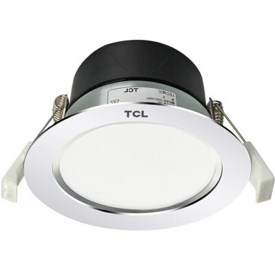 

TCL Downlight LED Spotlight 3w5w7w Full set of ceiling lamp Cattle light Small spotlight Bright silver 5W White 85-95mm hole