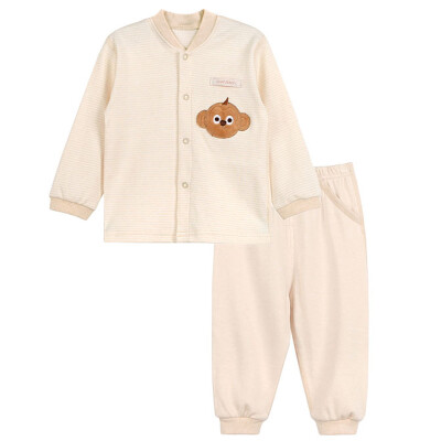 

Xin Song baby color cotton cardigan suit newborn spring and autumn color cotton underwear jacket pants suit shallow card its monkey C292D73