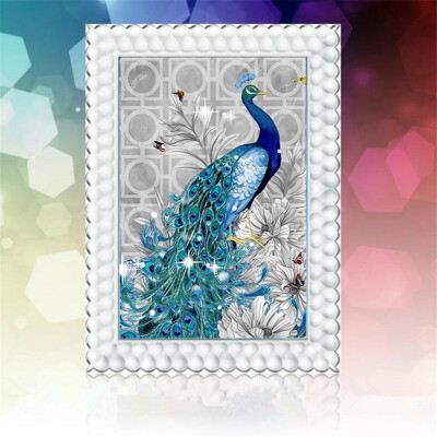 

YGS-105 DIY 5D Diamonds Embroidery Diamond Mosaic New Peacock Soul Love Round Diamond Painting Cross Stitch Kits Home Decoration