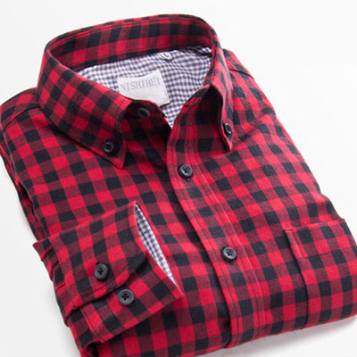 

2016 Men Shirt Long Sleeve Casual Plaid Shirts Slim Fit Fashion Male Camisa Masculina Colorful Shirt Men Casual Shirt Plus Size