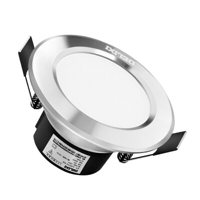 

Delixi DELIXI LED downlight bright silver 3W cold white hole 65-8 cm