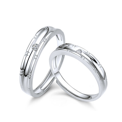 

Bao Yuan Jane love couple ring a pair of s925 opening silver ring men and women on the ring