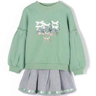 

Buddy Buddy Badibadi Girls Set Cute Lady Sweater Set 303160207BD Grass Green 120