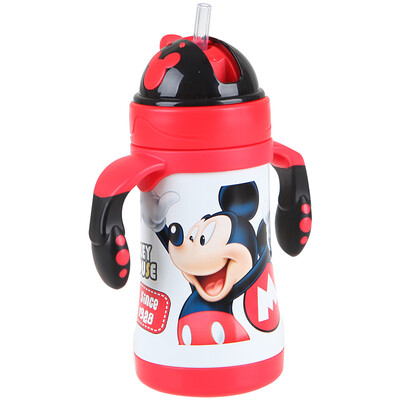 

Дисней (Disney) HM3141-M2 маленьких детей внутри и снаружи из нержавеющей стали кружки / 3-6 лет дети солому чайника 280мл красный
