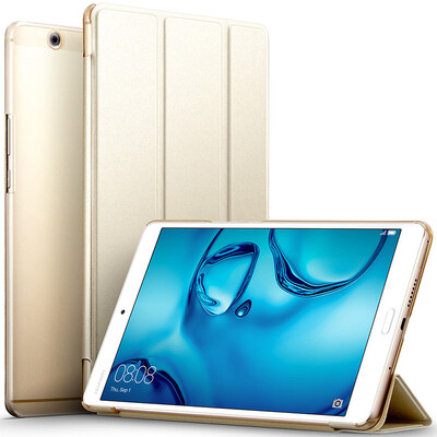 

100 million color ESR Huawei M3 protective shell flat protective cover thin&light drop three fold dormant stern leather gloves series of champagne gold
