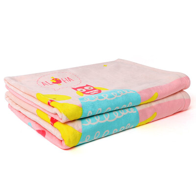 

Mile Fish Infant Flannel Cover Blanket Baby Lunch Blanket Single Layer Pink 95 * 110 см