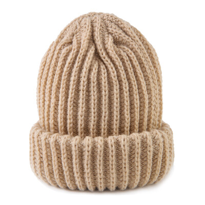 

Vedordna (vedordna) 0-12 months children knitted hat Korean version of the thick wool cap ear protection warm and lovely hat boys and girls baby hat MZ104 khaki all yards