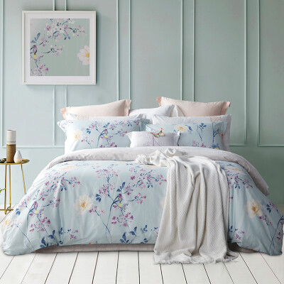 

Taste Bedding Home Textiles Tweed Twill Prints Four-piece Comfortable Bed Sheets Poetic Smile Color 18m Bed 220 240cm