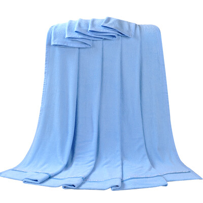 

Bamboo brocade home textiles bamboo fiber warp solid color towel blanket four seasons blanket blue 150 × 200cm