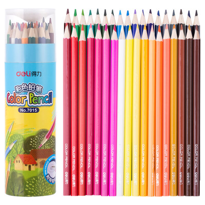 

Deli 24 color painting art writing color lead color pencil barrels packaging color random 7014